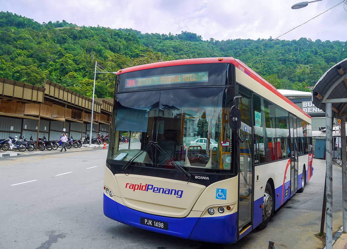 Bus 204 naar Penang Hill