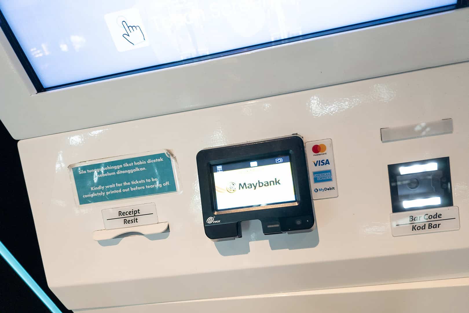 Betalen bij Petrosains Discovery Centre kan met debitcard