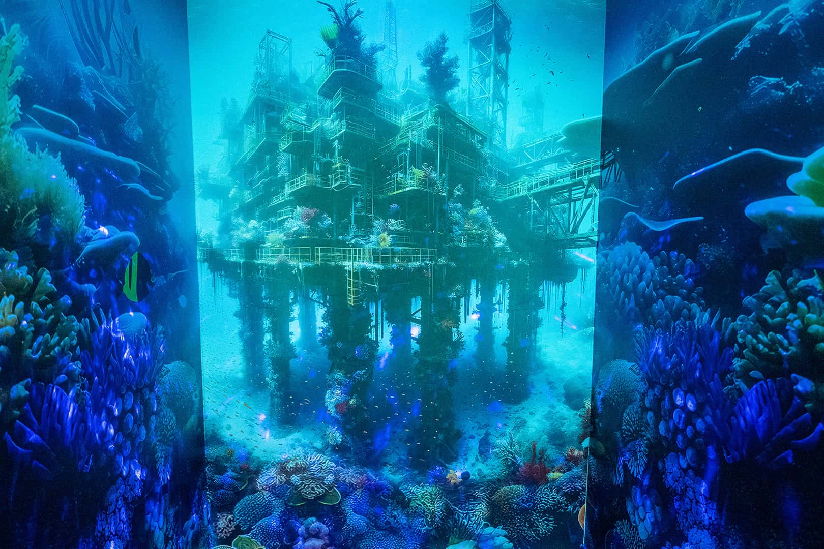 Kunst onderwater bij Petrosains Discovery Centre in Kuala Lumpur