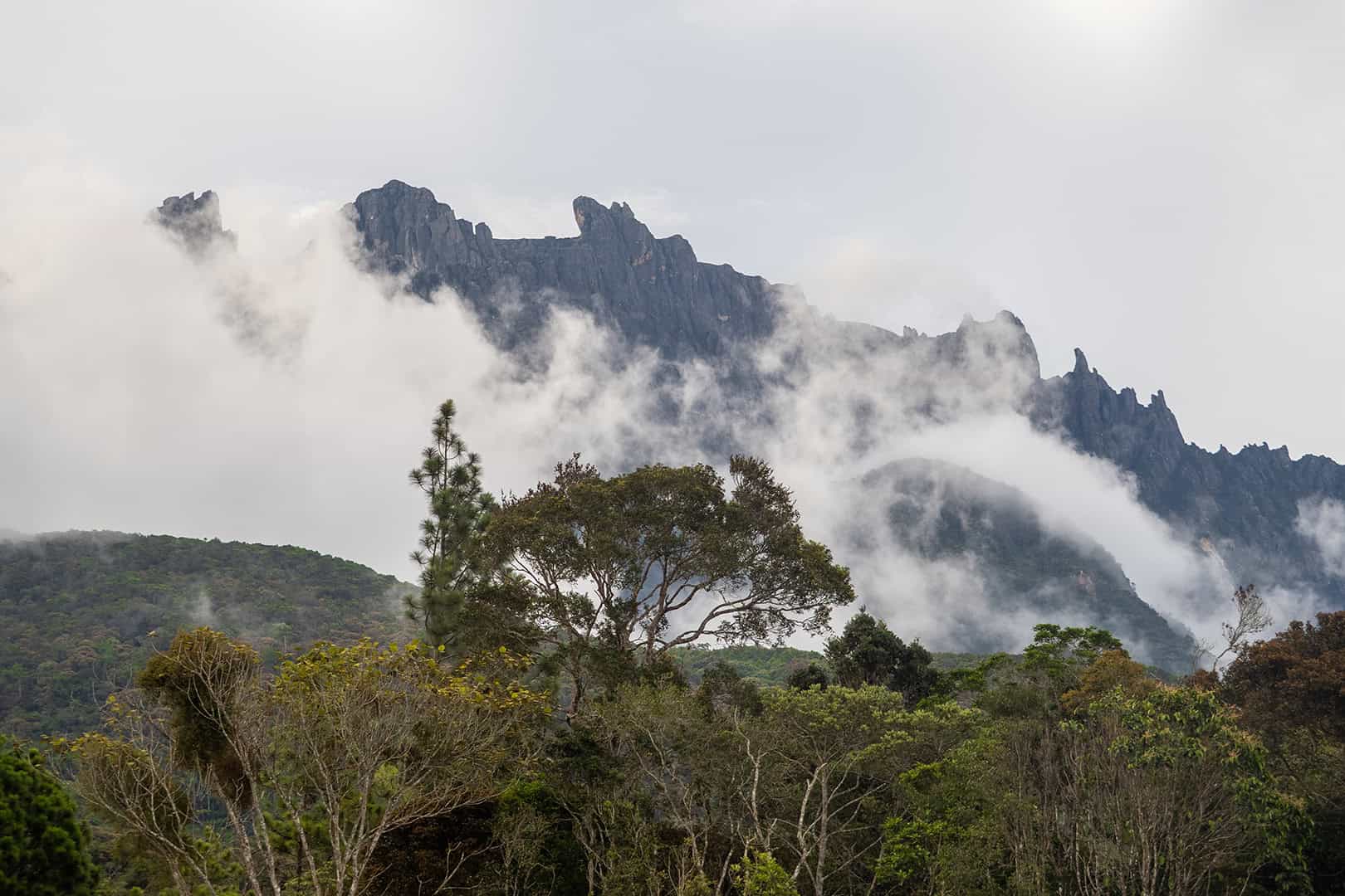 Tropical Winter Lodge Mesilau view of Mount Kinabalu
