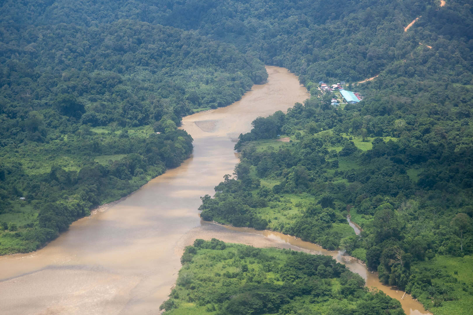 Mulu National Park vanuit het vliegtuig Mulu National Park vanuit het vliegtuig