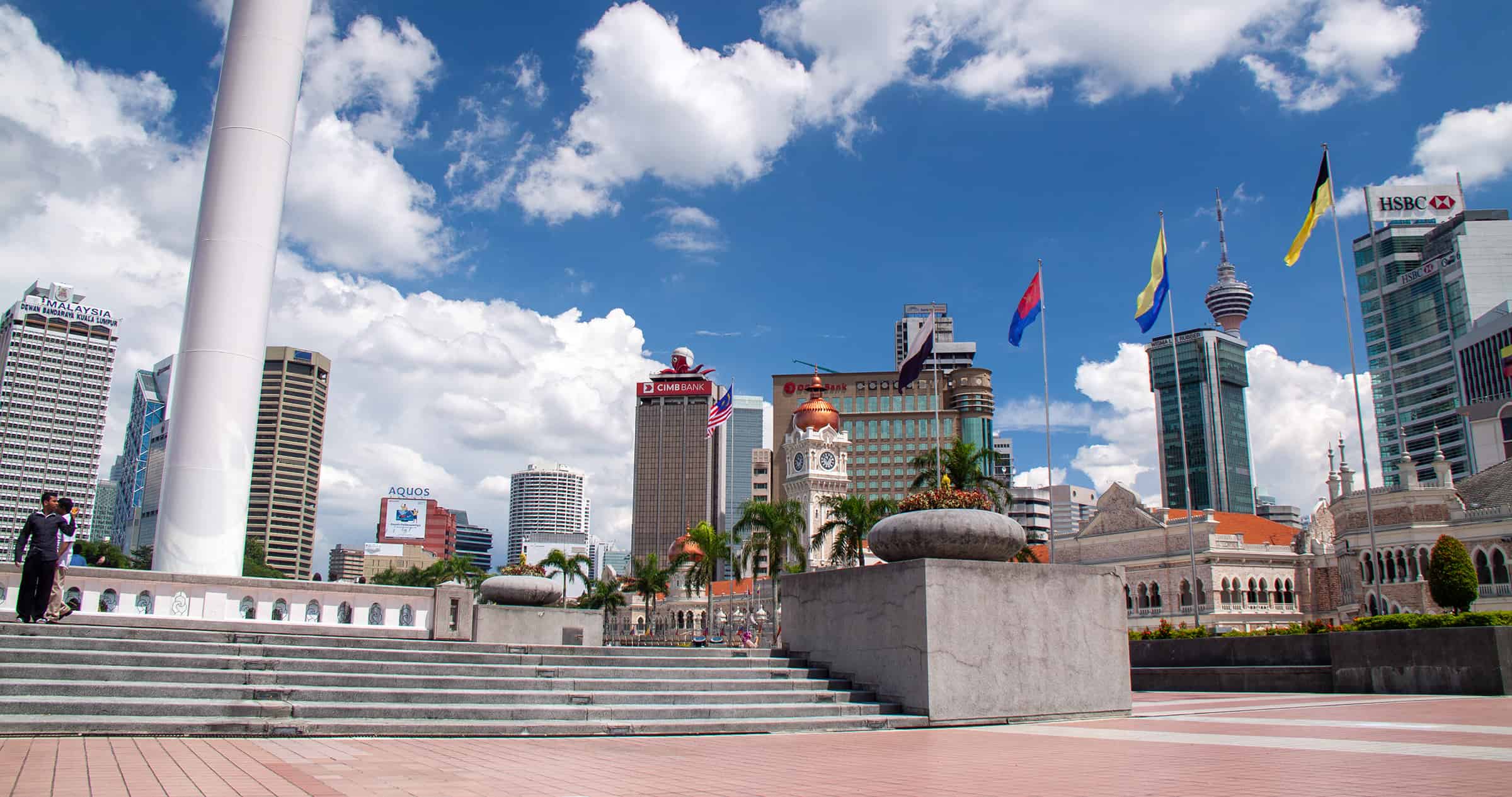 Merdeka Square. Het grote onafhankelijkheidsplein in Kuala ...