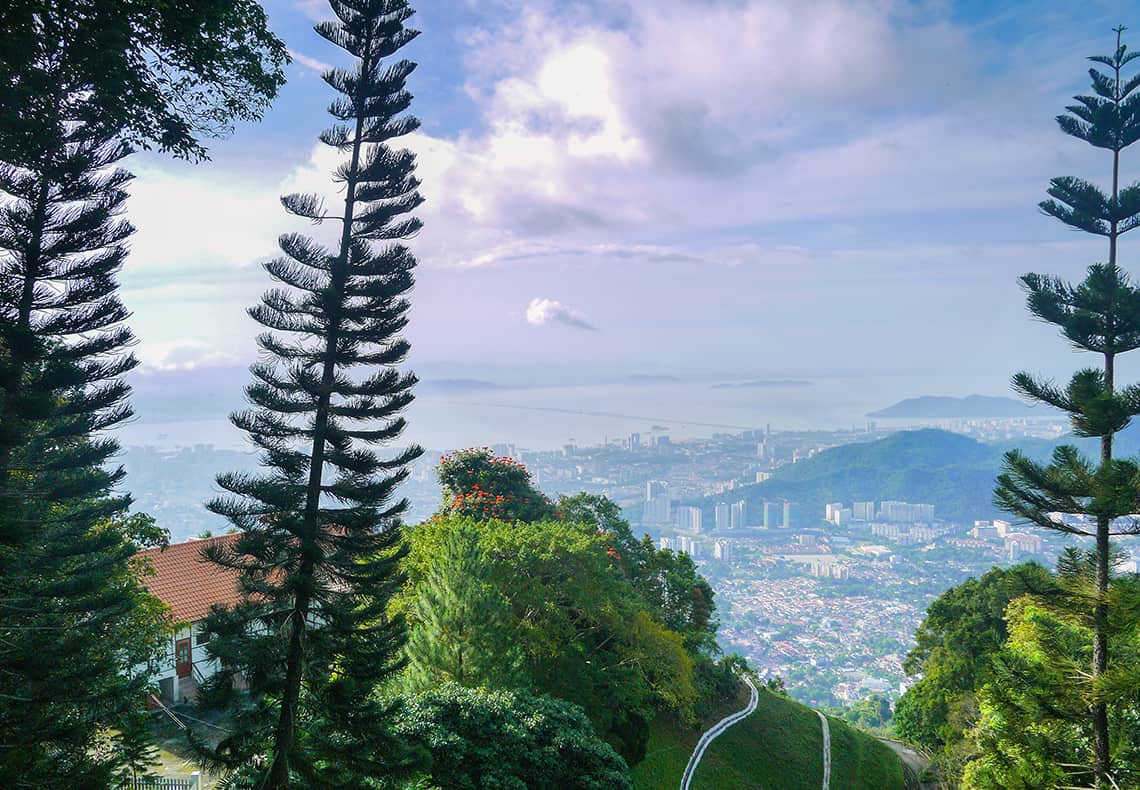 Schitterend uitzicht vanaf Penang Hill