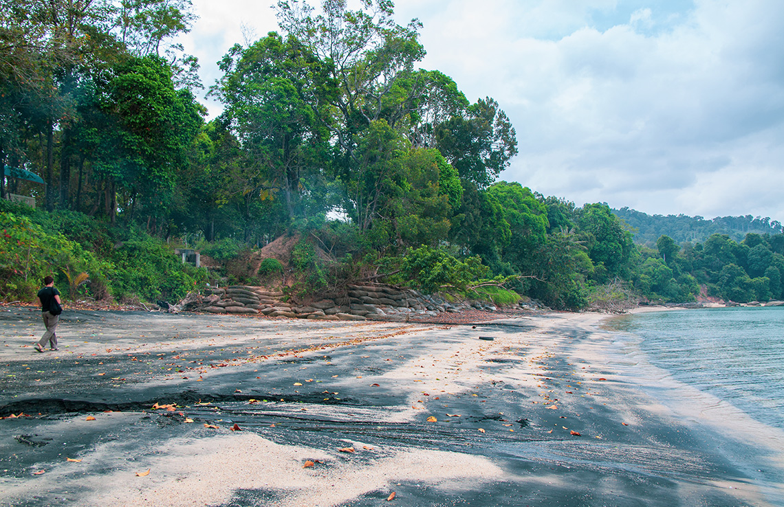 Black Sand Beach op het eiland Langkawi