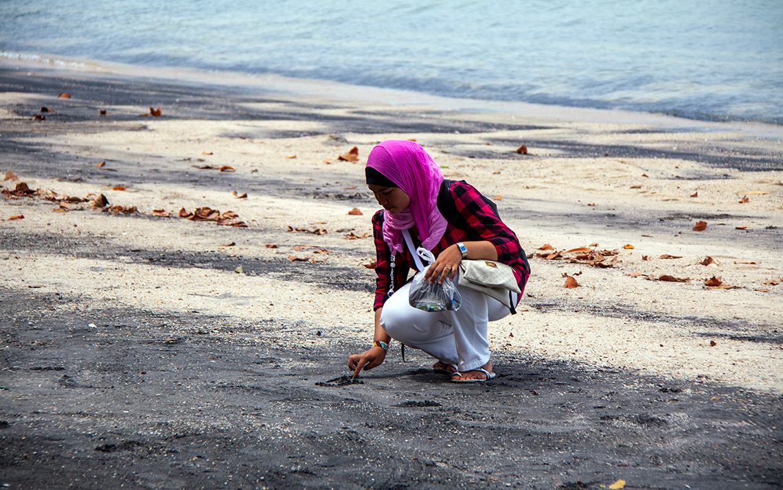 Black Sand Beach op het eiland Langkawi