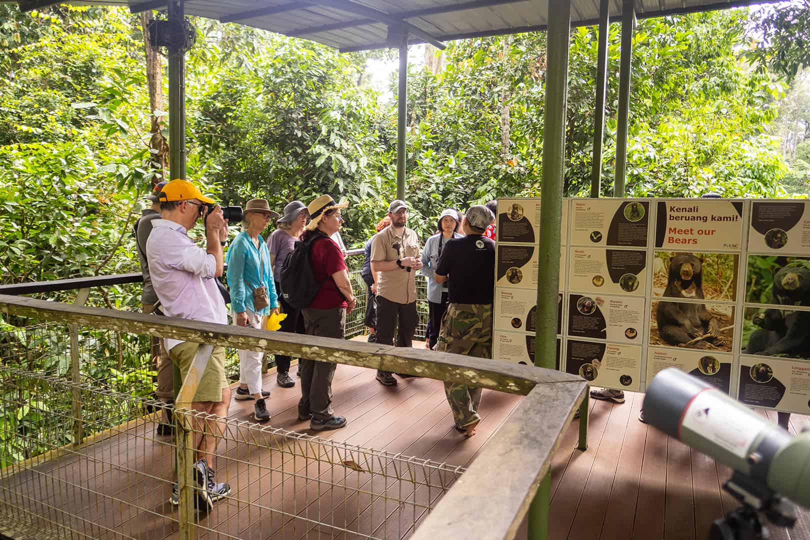 Explanation at the Bornean Sun Bear Conservation Centre (BSBCC)