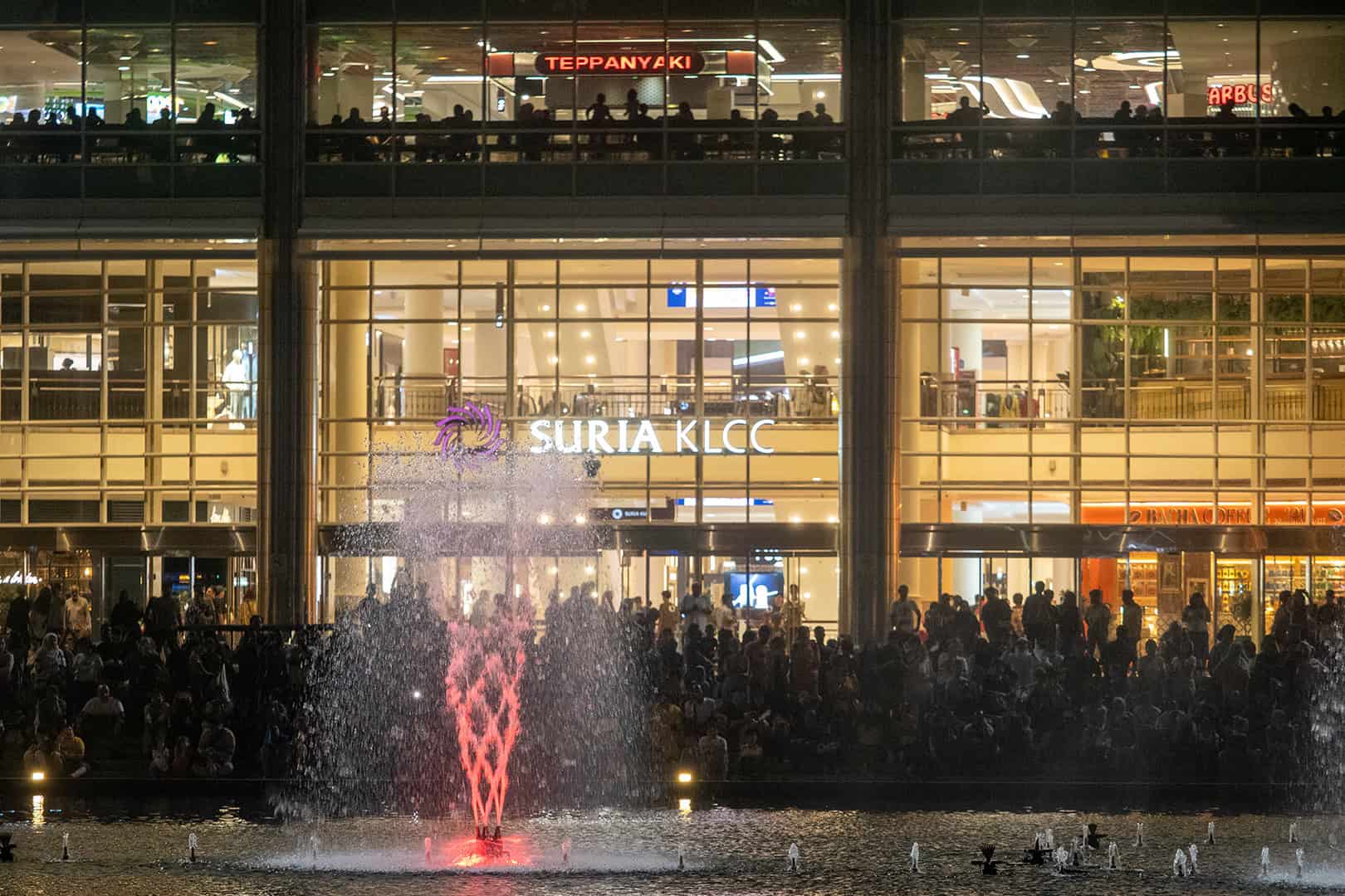 Be at 8pm, 9pm or 10pm at the Lake Symphony Water Show, Suria KLCC in Kuala Lumpur