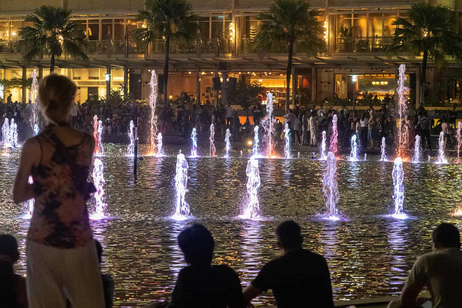 Relaxing music at the Lake Symphony Water Show, Suria KLCC in Kuala Lumpur