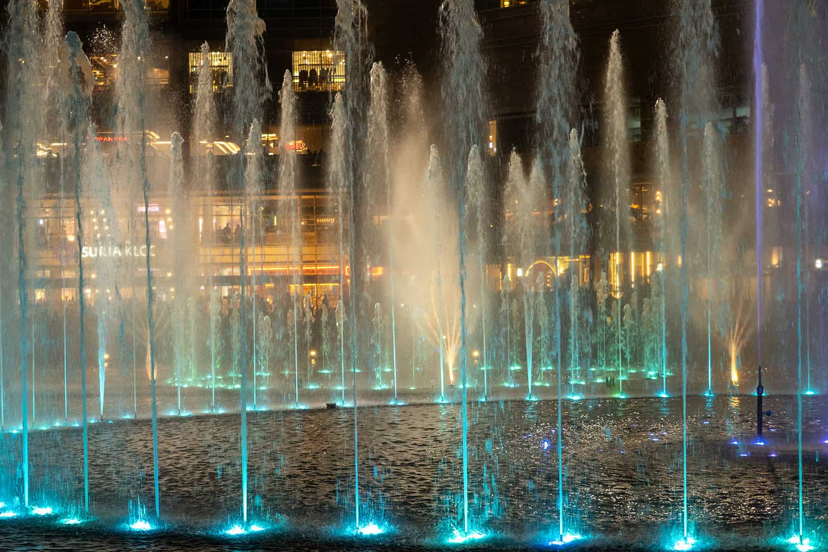 Fun at Lake Symphony Water Show, Suria KLCC in Kuala Lumpur