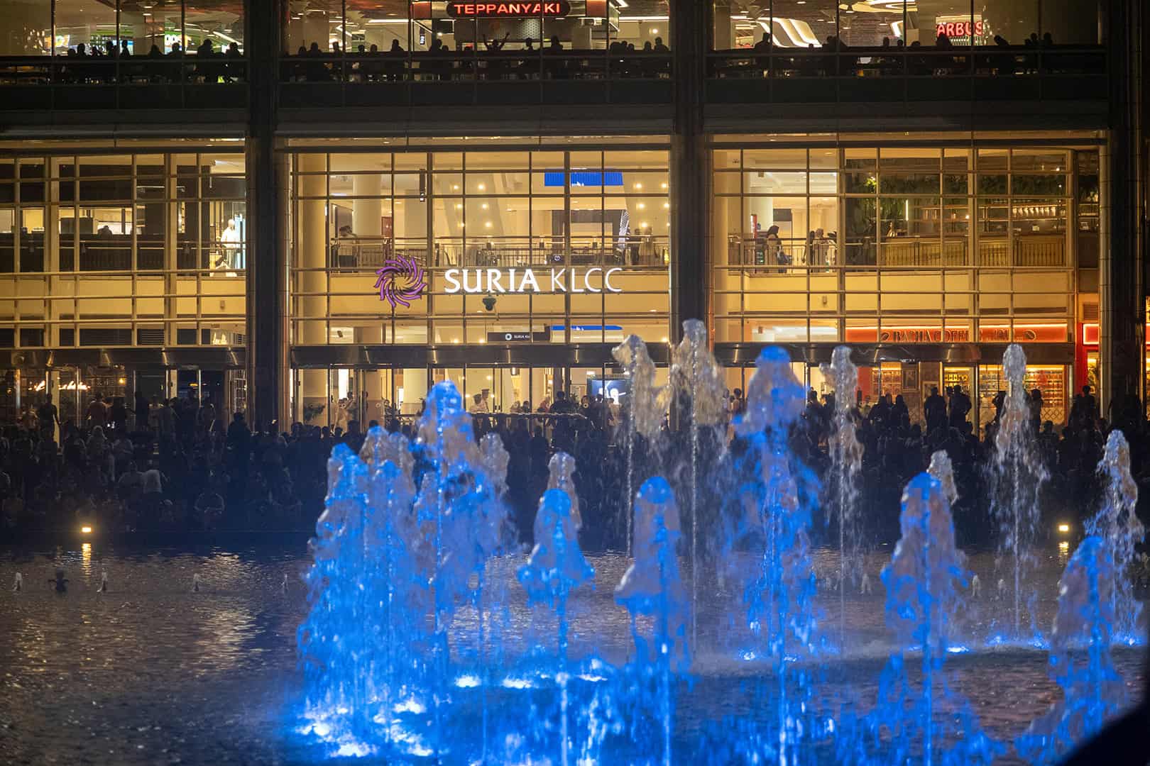 Blue fountains