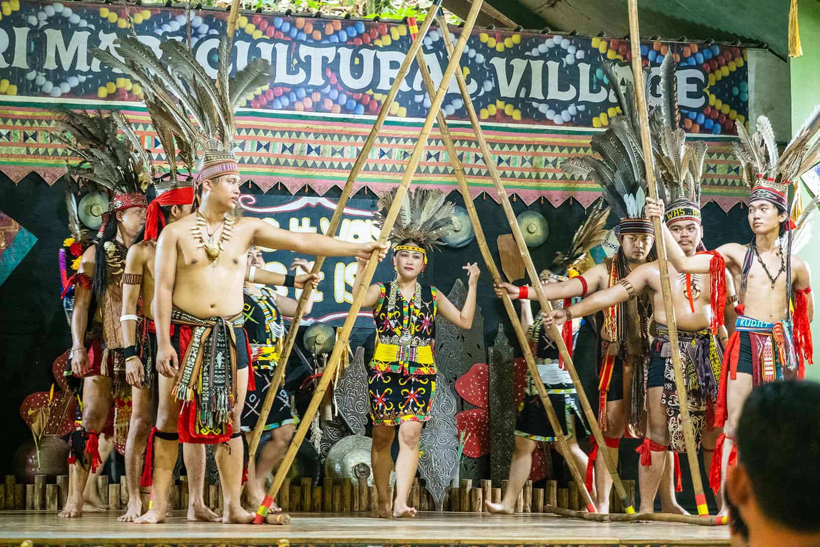Dansvoorstelling Mari Mari Cultural Village (Kota Kinabalu)