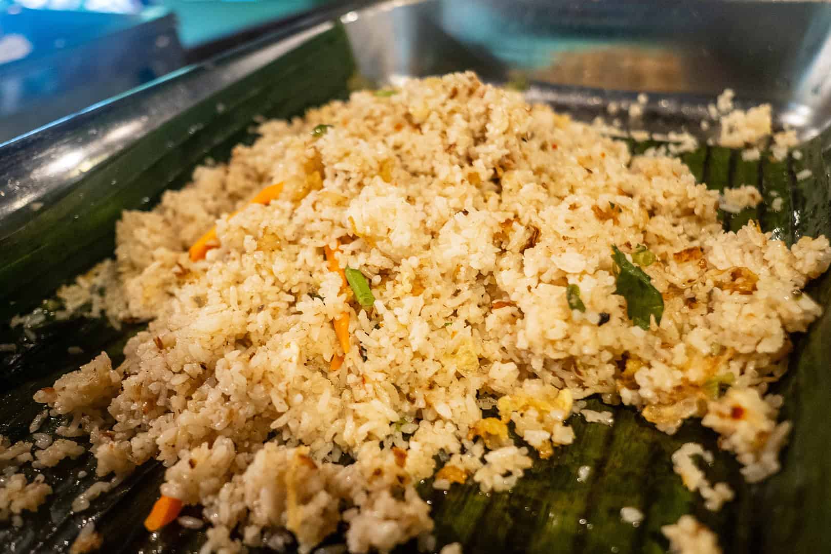 Rijstgerecht bij Mari Mari Cultural Village (Kota Kinabalu)