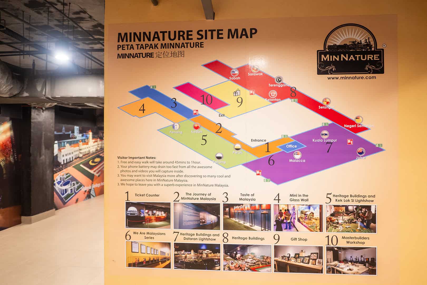 Routekaart MinNature Malaysia in Kuala Lumpur