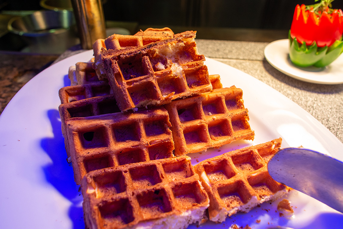 Verse wafels als ontbijt in Maleisië