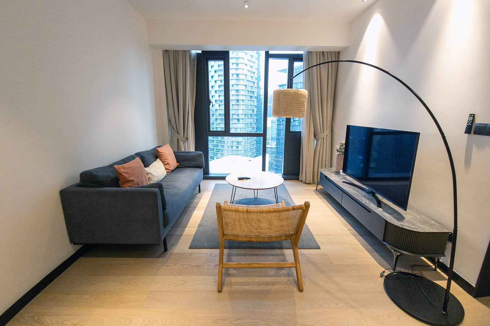 Woonkamer Star Suites KLCC (binnen Star Residences).