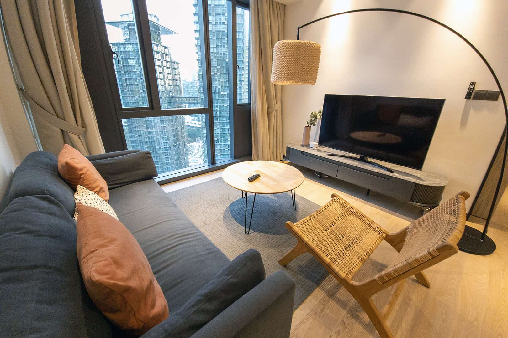Woonkamer Star Suites KLCC (binnen Star Residences).
