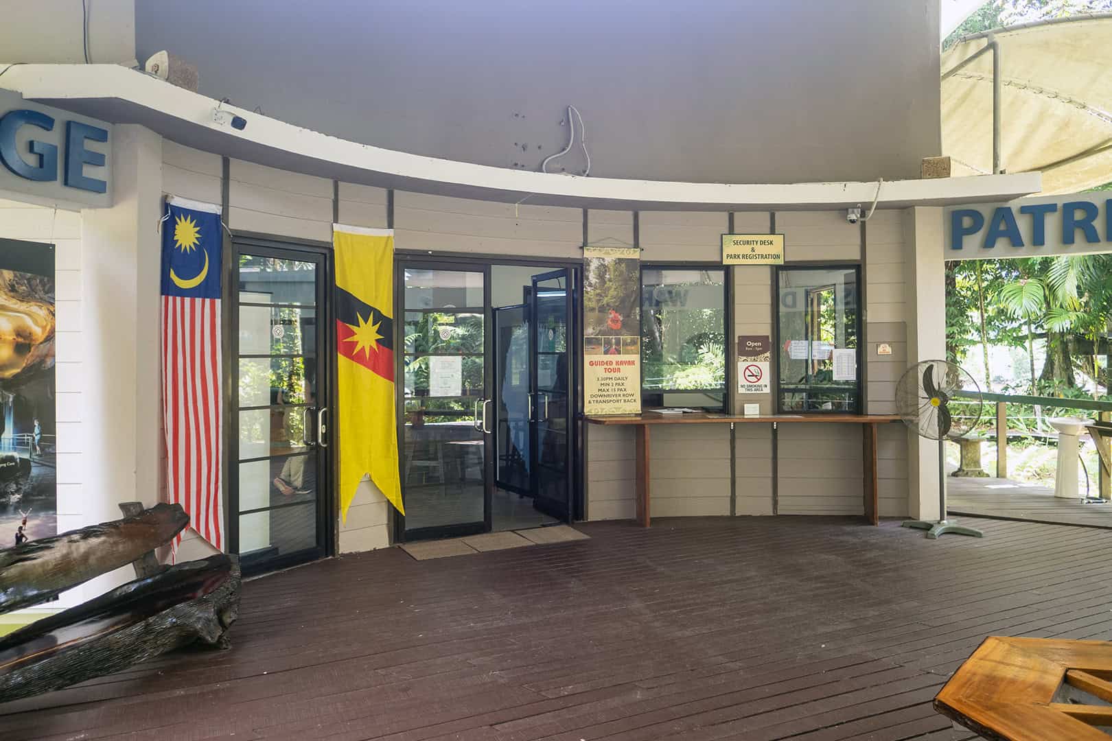 Booking office at Mulu Park HQ