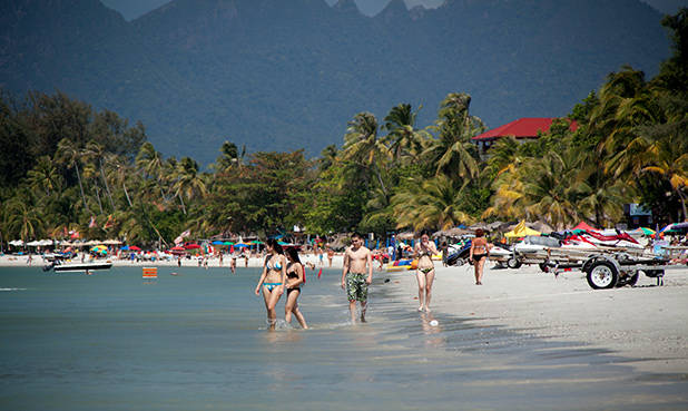 Pantai Cenang op het eiland Langkawi