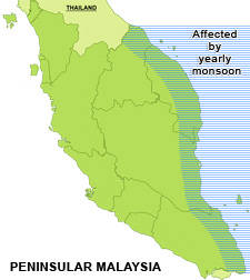 Moesson in Maleisie