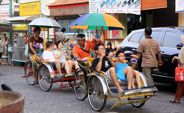 Riksja op Penang