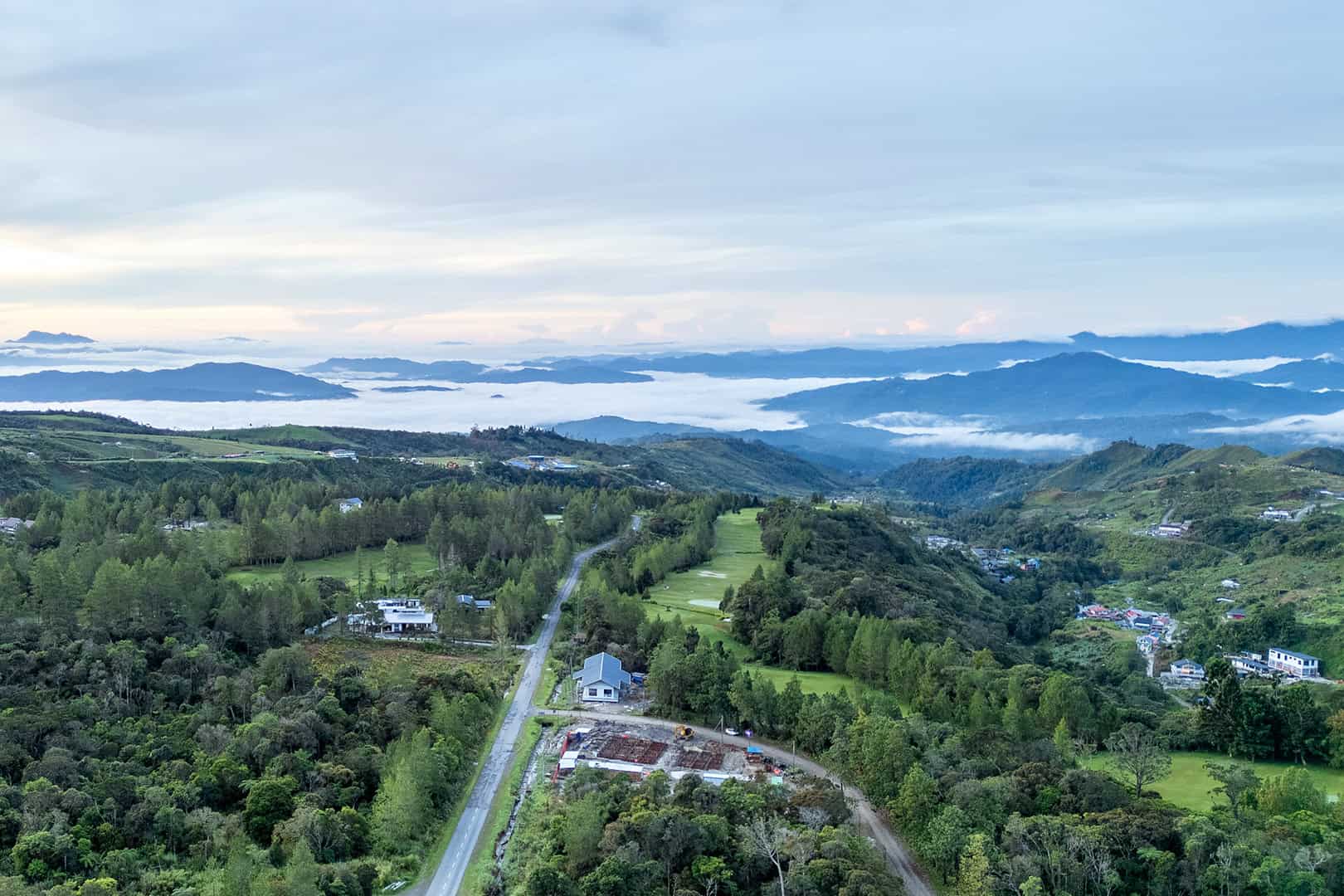 Aerial view op Kinabalu National Park