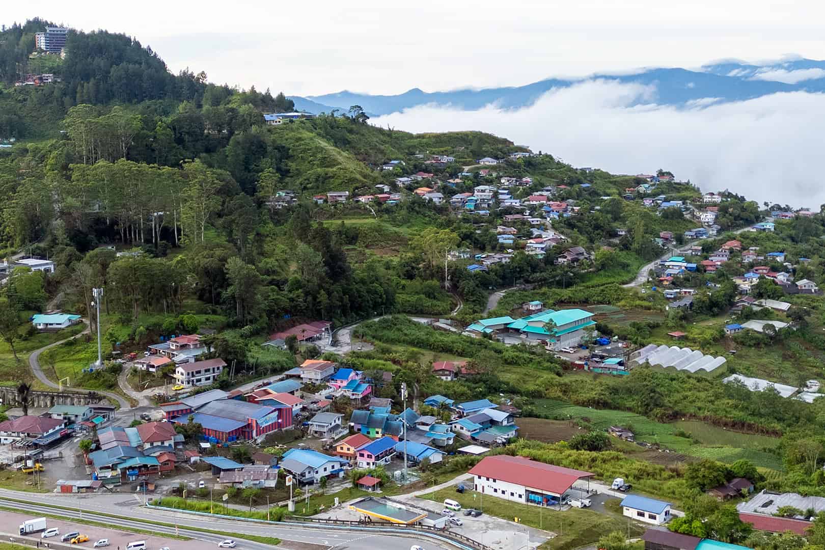 Lokale kampungs in Kinabalu National Park