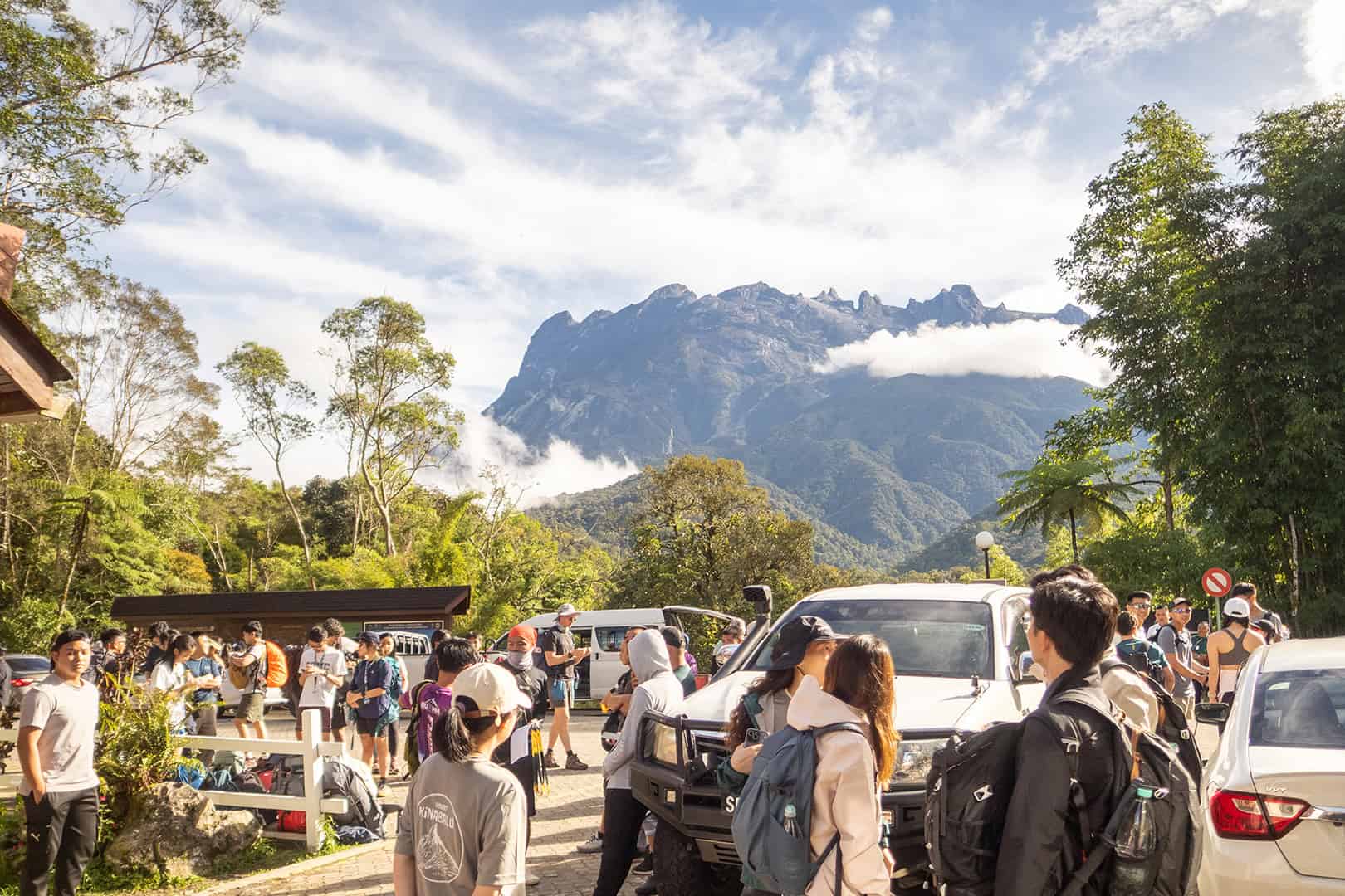 Zicht op Mount Kinabalu