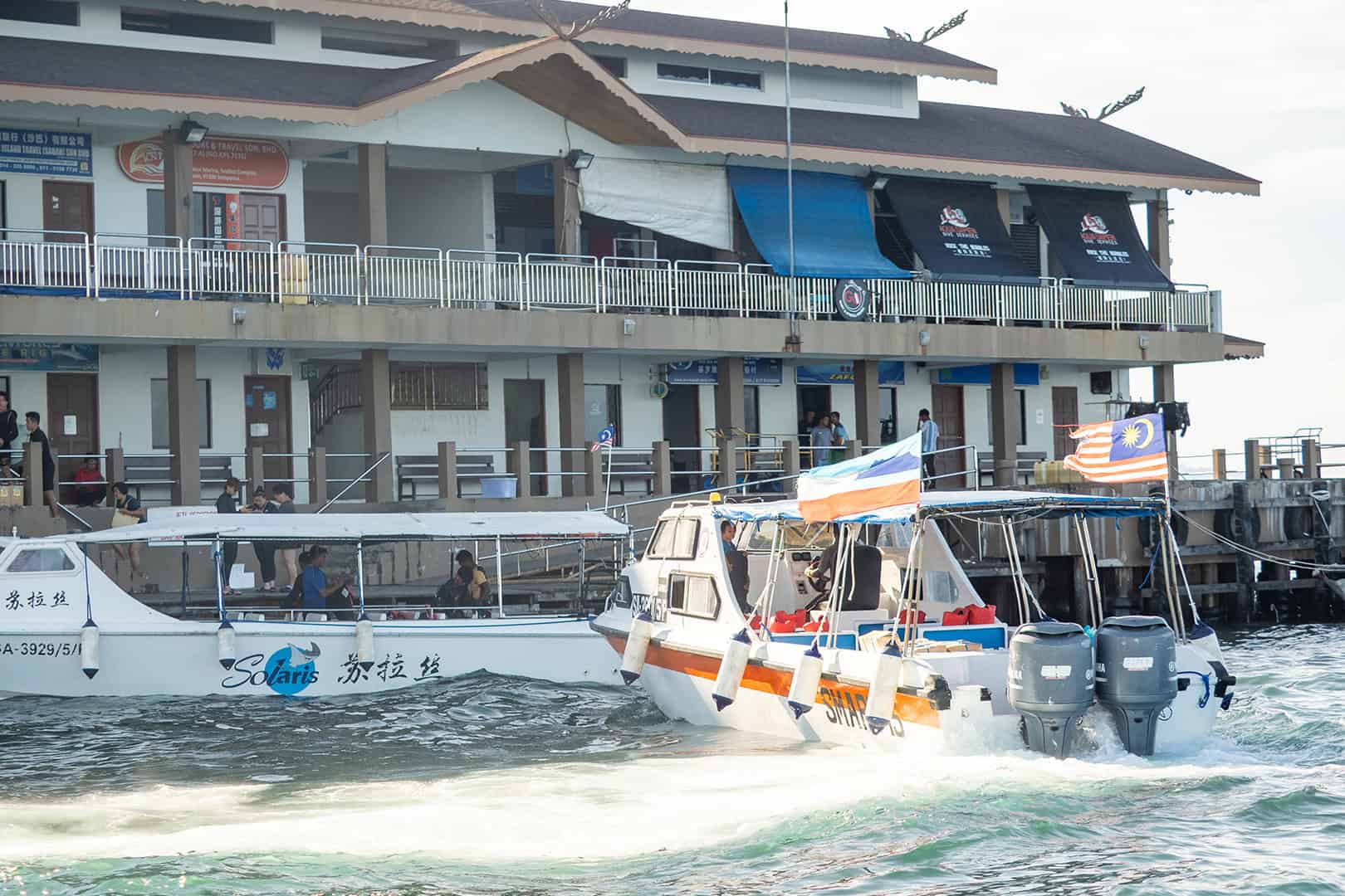 Seafest, de toeristenhaven van Semporna